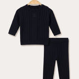 Baby Boys Knit Set - Black