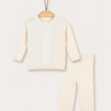 Knitted Baby Boy Set - Beige
