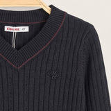 "V" School Sweater - Red