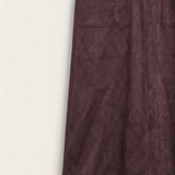 Suede skirt with pockets - purple long