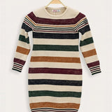 Striped dress - Black