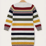 Striped dress - navy