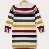 Striped dress - navy