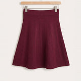 Textured knit skirt - beige