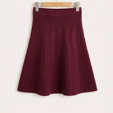Textured knit skirt - beige