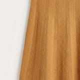 Textured Knit Skirt - Brown