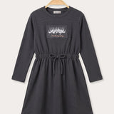 Venice Print Dress - Gray