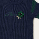 Knitted flower sweater - Jeans