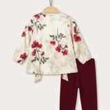 Floral Girls Set - Beige