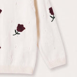 Crochet Tulip Sweater - Red