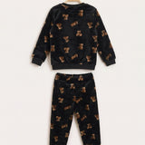 Printed fleece pajamas - bear