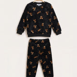 Printed fleece pajamas - bear