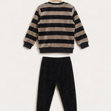Printed fleece pajamas - dark green