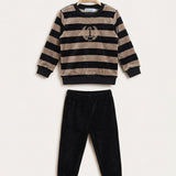 Printed fleece pajamas - dark green