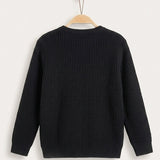 Textured knit - black