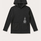 Hoodie with print - grey