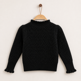 Cardigan with a bow - black