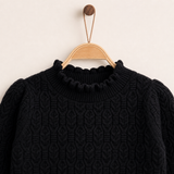 Cardigan with a bow - black