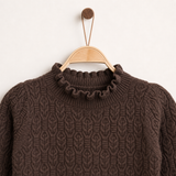 Sweater with a bow - brown