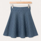 Knit Bell Skirt - Blue