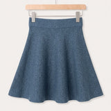 Knit Bell Skirt - Blue