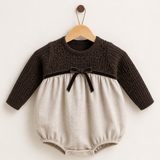 Knitted & Woven Jumpsuit - Beige
