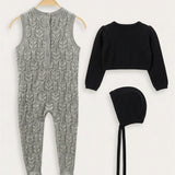Babygro Knit with Cardigan - GRAY