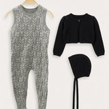 Babygro Knit with Cardigan - GRAY