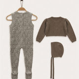 Babygro Knit with Cardigan - Beige