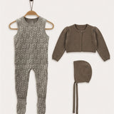 Babygro Knit with Cardigan - Beige