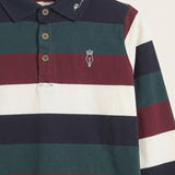 Striped Polo French Terry Basic - Navy