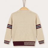 Girls' Batwing Sweater - Just a Matter of Time - Beige