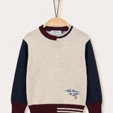 Girls' Batwing Sweater - Just a Matter of Time - Beige