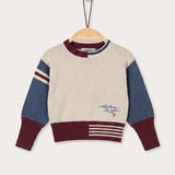 Girls' Batwing Sweater - Just a Matter of Time - Beige