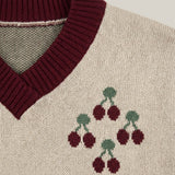 Girls' Cherry Sweater - Beige