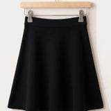 Knit bell skirt - black