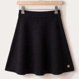 Knit bell skirt - black