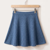 Knit bell skirt - blue