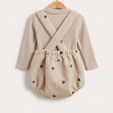 Jacquard knit with boucle bloomers - beige