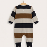 Babygro Striped French Terry - Brown