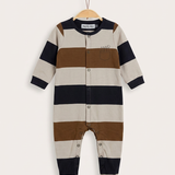 Babygro Striped French Terry - Brown
