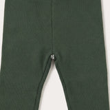 Long knit leggings - green
