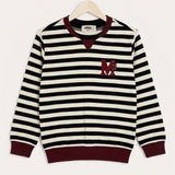 Striped sweatshirt - black