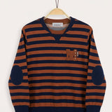 Striped Sweatshirt - Brown
