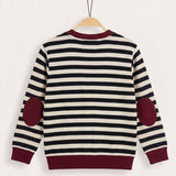 Striped sweatshirt - black