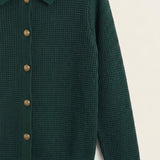 Cardigan with Collar - Green