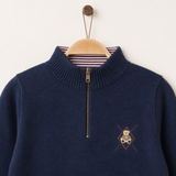 Argyle sweater + bear boys - Navy