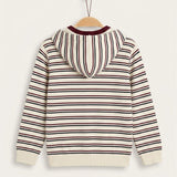 Striped hoodie - Beige