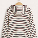 Striped hoodie - Beige