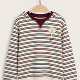 Striped hoodie - Beige